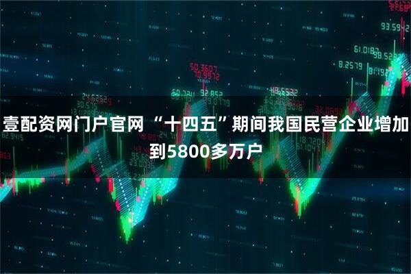 壹配资网门户官网 “十四五”期间我国民营企业增加到5800多万户